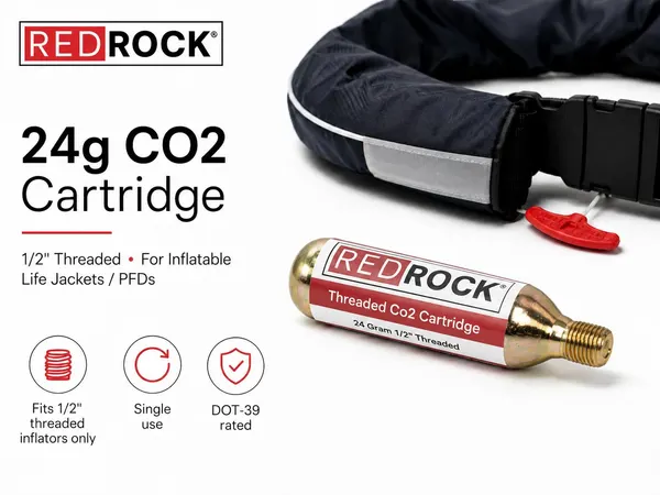 RedRock 24g CO2 Cartridge — 1/2" Threaded — photo 4